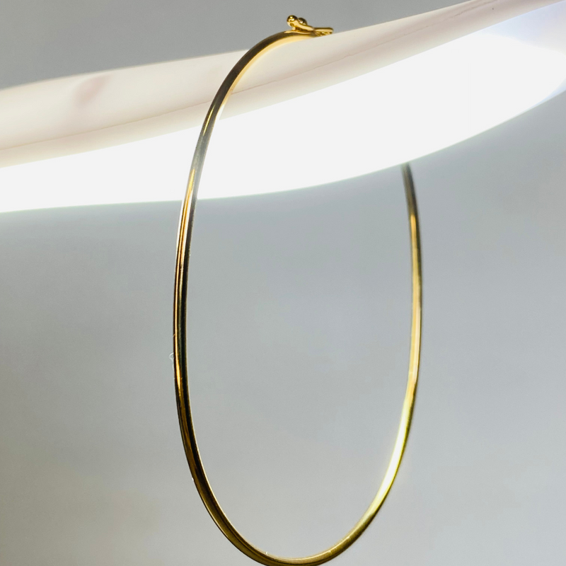 Bracelete Redondo Fino 1.2mm - Ouro 18k