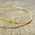 Bracelete Chato Fino 1.2x1.2mm - Ouro 18k