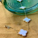 Pulseira Van Cleef 4 trevos, corrente cartie 12x12mm - Ouro 18k