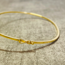 Bracelete Chato Fino 1.2x1.2mm - Ouro 18k