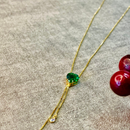 Colar Veneziana média + coração + Gravata c/ redondo - Ouro 18k