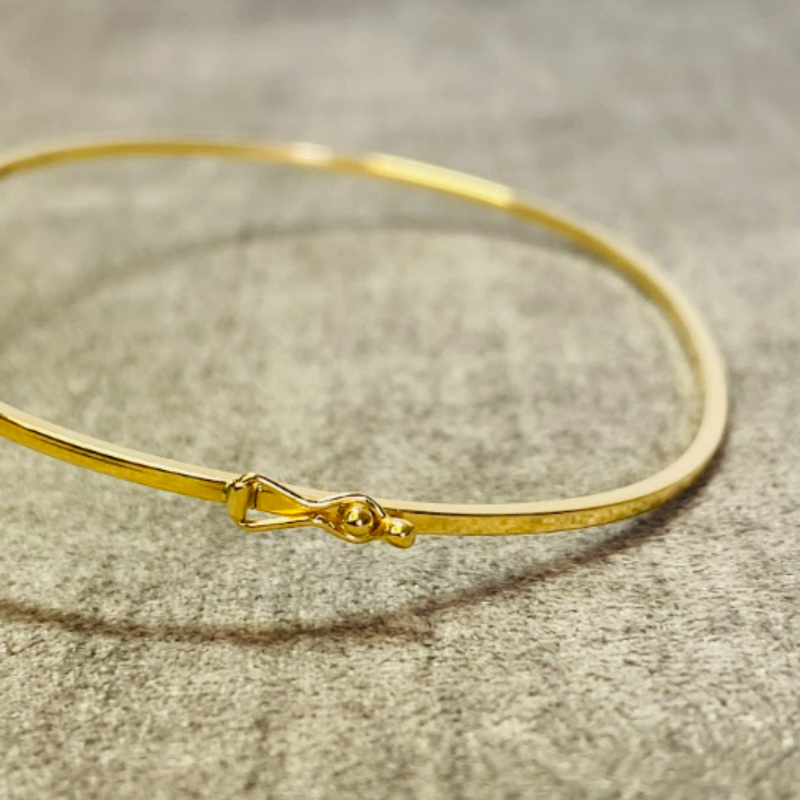 Bracelete Redondo 1.2x1.2mm - Ouro 18k
