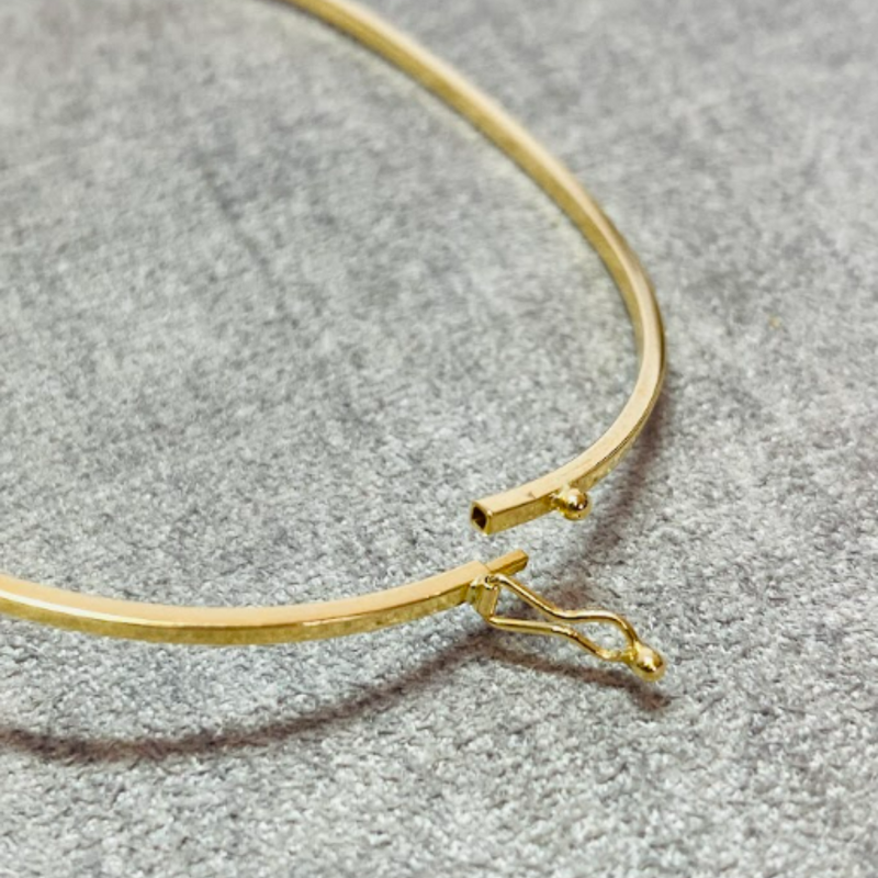 Bracelete Redondo 1.2x1.2mm - Ouro 18k