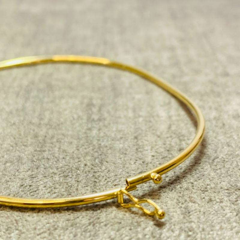 Bracelete Redondo Médio  2x2mm - Ouro 18k