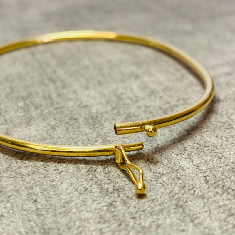 Bracelete Redondo Médio  2x2mm - Ouro 18k