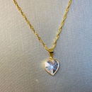 Pingente Coração Simples Zircônia Branca - Ouro 18k